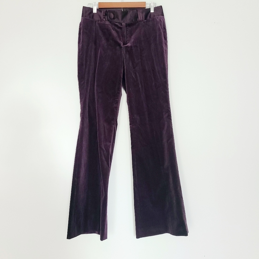 Banana Republic Burgundy Velvet Pants 6